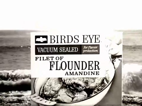 1960s Birds Eye frozen flounder fish TV commercial