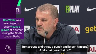 'Let's just play football' - Postecoglou reacts to Ben White's goalkeeper antics