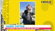 Celebran aniversario de Harry Potter con inflables