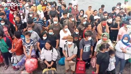 Dampak Erupsi Gunung Ruang, TNI AL Evakuasi 330 Pengungsi di Pulau Tagulandang