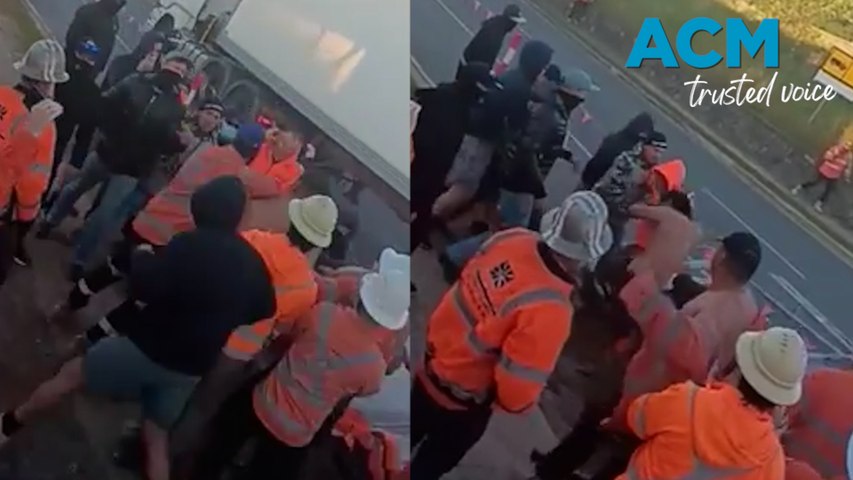 A brawl between tradies has broken out in Brisbane amid jobsite shutdowns by the construction union CFMEU. The CFMEU has shut down sites across the state amid negotiations over fairer wages and conditions.