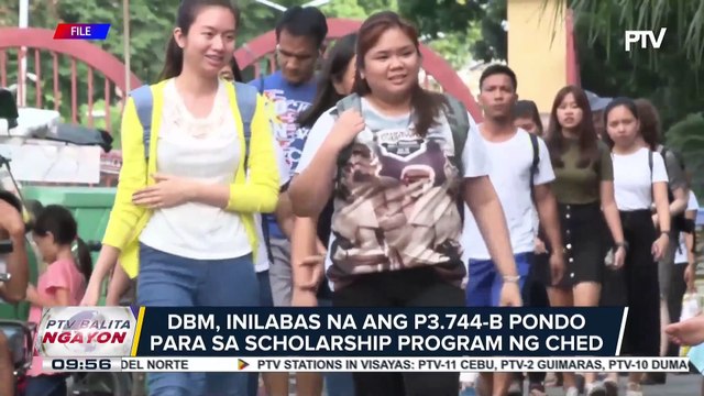 DBM, inilabas na ang P3.744-B pondo para sa scholarship program ng CHED