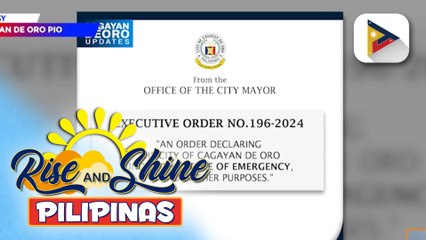 CDO Mayor Uy, hiniling na ang pagdeklara ng “State of Emergency" dahil sa isyu sa supply ng tubig