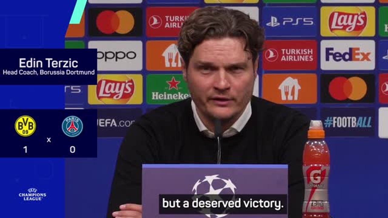 Terzic and Enrique react to Dortmund's 'deserved' first leg win