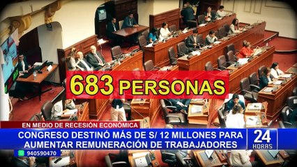 Congreso destina más de S/12 millones para aumentos salariales de servicio parlamentario