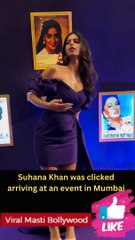 Suhana Khan was clicked arriving at an event in Mumbai