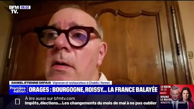 Météo - Les images incroyables d'une nuit de violences orageuses : Grêlons de la taille d'une balle de tennis, vignes ravagées, aéroport de Roissy à l'arrêt