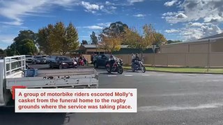 Mourners at Molly Ticehurst's funeral