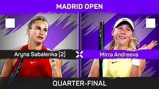 No Andreeva answers as Sabalenka breezes into Madrid semis