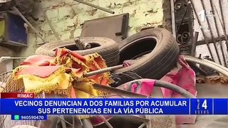 Rímac: denuncian a dos familias por obstruir la vía pública con desechos