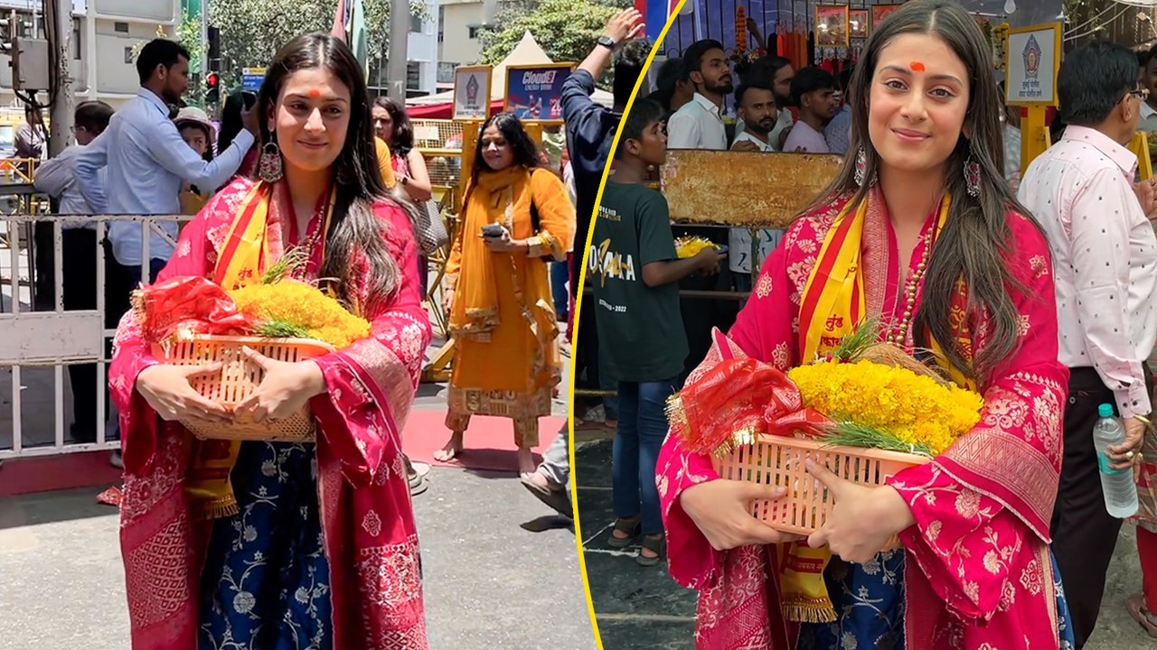 Bigg Boss Fame Isha Malviya ने Siddhivinayak Temple में बप्पा के दरबार में टेका माथा