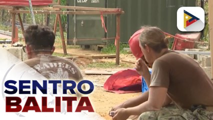 Mga sundalong Pilipino at Amerikano, magkatuwang sa pagtatayo ng brgy. health center sa Rizal, Palawan