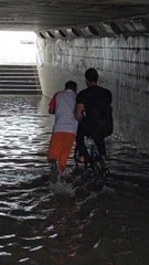 Flooded underpass in Sharjah