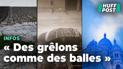 Les images des orages et énormes grêlons qui ont frappé l'Île-de-France et l'Yonne