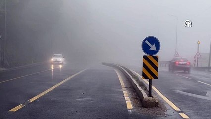 Bolu Dağı'nda sis etkili oldu