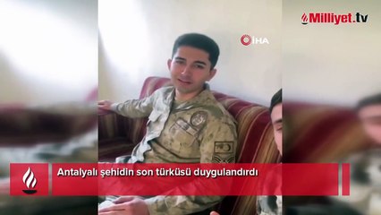 Duygulandıran görüntü! Antalyalı şehidin son türküsü: Neredesin sen!