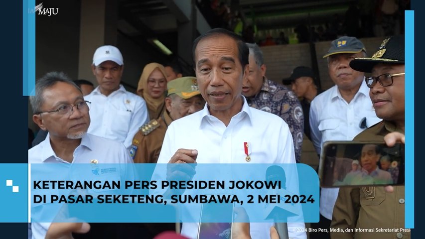 Jokowi Lakukan Kunjungan Kerja Ke NTB, Cek Harga Sembako di Pasar