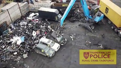 Seized cars get crushed after damaging crops