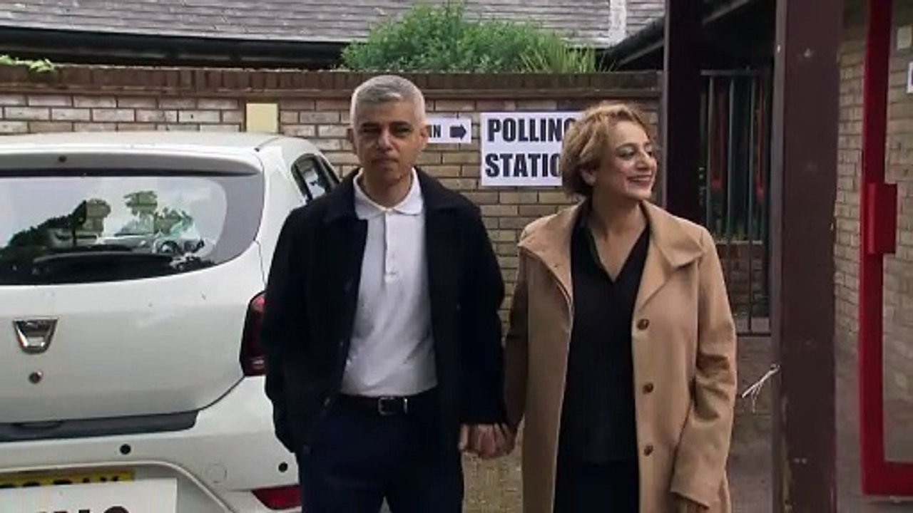Khan and Starmer visit polling stations at elec...
