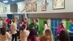 Dingwall Academy leavers ceilidh dance on their final day of school