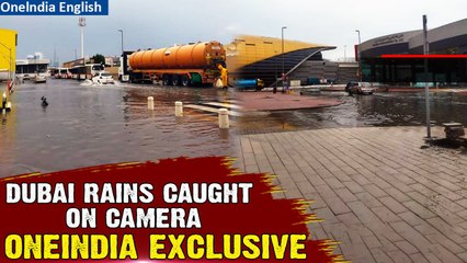 Dubai Rains: Oneindia Captures Exclusive Visuals as Heavy Rain and Thunderstorms Sweeps Abu Dhabi