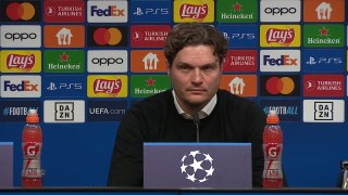 Dortmund head coach Edin Terzic reacts to their Champions League semi-final 1st leg win over PSG