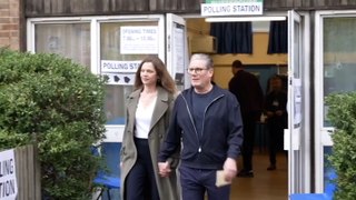 Watch: Keir Starmer arrives at polling station to cast vote in local and London Mayoral election
