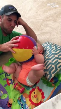 Contagious Giggles! This Baby Can't Stop Laughing at Dad's Silly Sounds