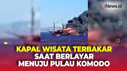 Korsleting Listrik, Kapal Wisata Terbakar saat Berlayar Menuju Pulau Komodo