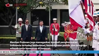 Menhan RI Prabowo Subianto, menerima kunjungan kehormatan Menteri Pertahanan Malaysia