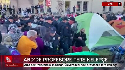 ABD'deki Wisconsin-Madison Üniversitesi'nde Filistin'e destek veren profosöre ters kelepçe