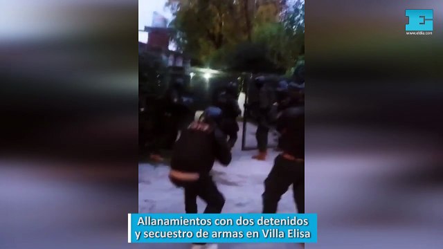 Allanamientos con dos detenidos y secuestro de armas en Villa Elisa