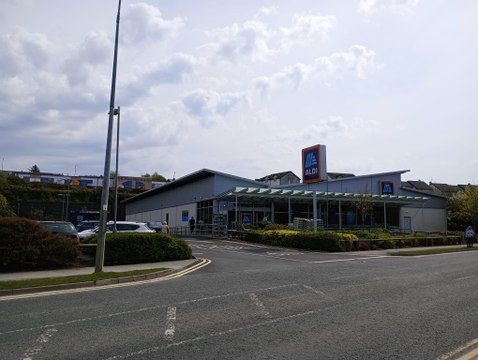 Aldi and Lidl in Buncrana Donegal Ireland