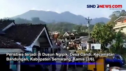 Motor Sejoli 'Terbang' Tersangkut di Atap Rumah Warga Usai Alami Rem Blong