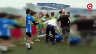 Aksaray'da kadınların futbol maçındaki kavga kamerada: 7 yaralı