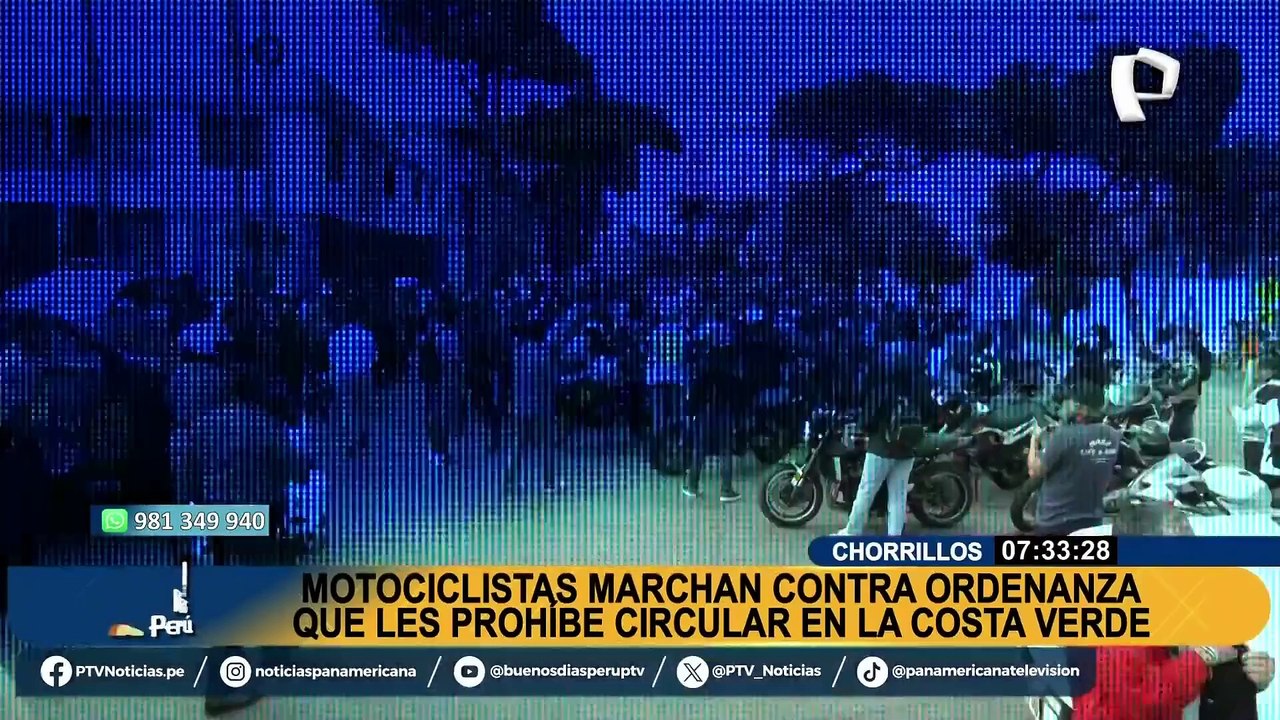 Motociclistas realizan plantón por prohibición de tránsito en la Costa Verde