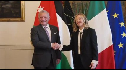 Italia-Giordania, 40 minuti di colloquio tra Meloni e il re Abdallah II
