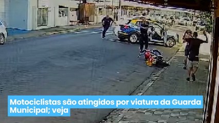 Motociclistas são atingidos por viatura da Guarda Municipal