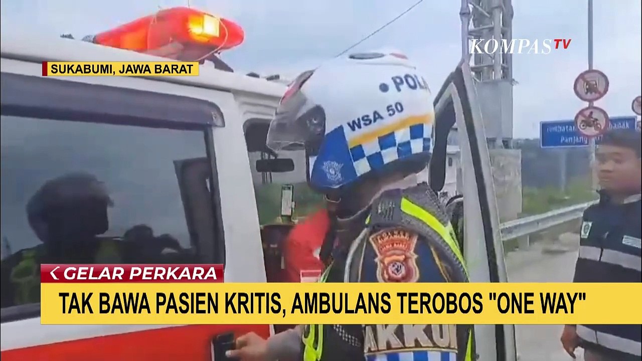 Tak Bawa Pasien Kritis, Ambulans Nekat Terobos 'One Way' di Jalur Arteri Sukabumi-Bogor