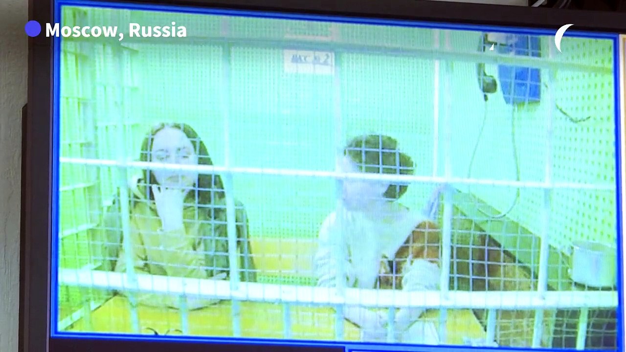 Russian playwrights appear via video link as court extends detention