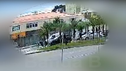 Câmera de segurança flagrou confusão no trânsito no Jardim das Américas