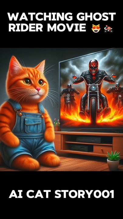 Cat become Ghost Rider