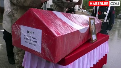 Şehit karakol komutanı törenle memleketine uğurlandı