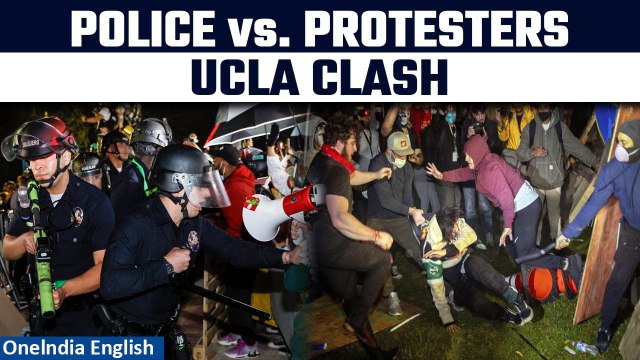 Police Clash with Pro-Palestinian Protesters at University of California, Los Angeles |Oneindia News