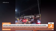 Motoboys fazem protesto após colega dizer que foi ameaçado por dono de academia, em João Pessoa