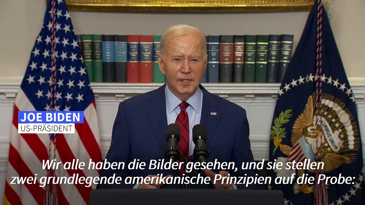 US-Präsident Biden ruft angesichts pro-palästinensischer Proteste zu 'Ordnung' auf