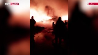 Adana'da motosiklet üretim tesisinde yangın