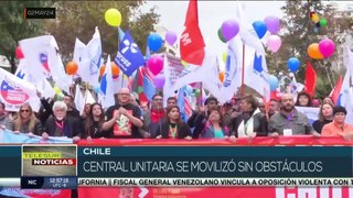 Reprimieron marcha el día del trabajador en Chile
