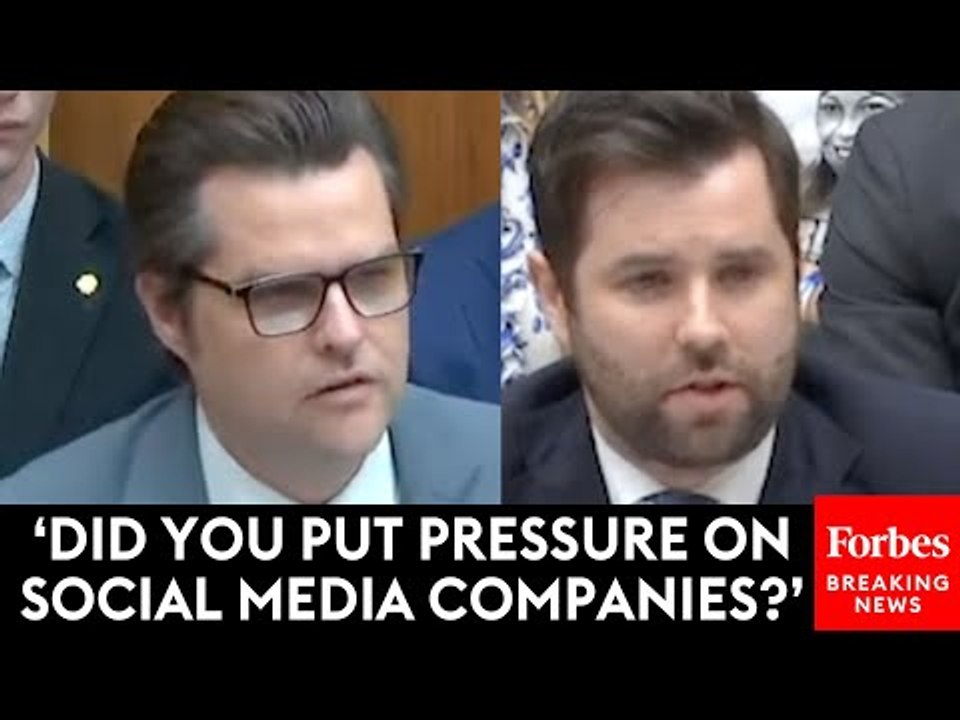 'Are You Talking About Pres. Biden?': Matt Gaetz Grills Ex-Top Biden Aide About Censorship Requests