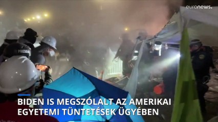 Joe Biden is megszólalt az amerikai egyetemeken erőszakossá vált tüntetések ügyében